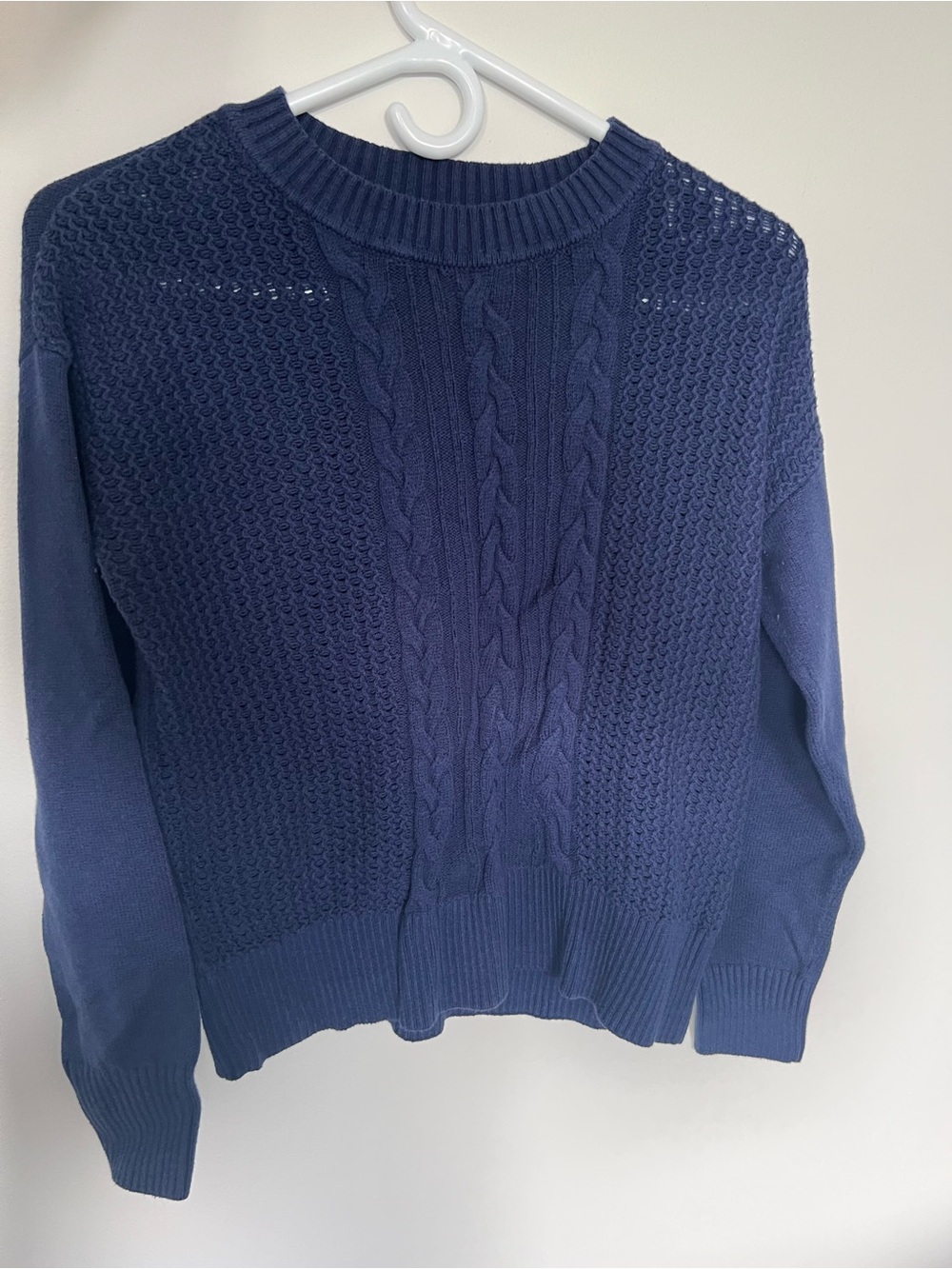 Women’s Navy Cable Knit Sweater